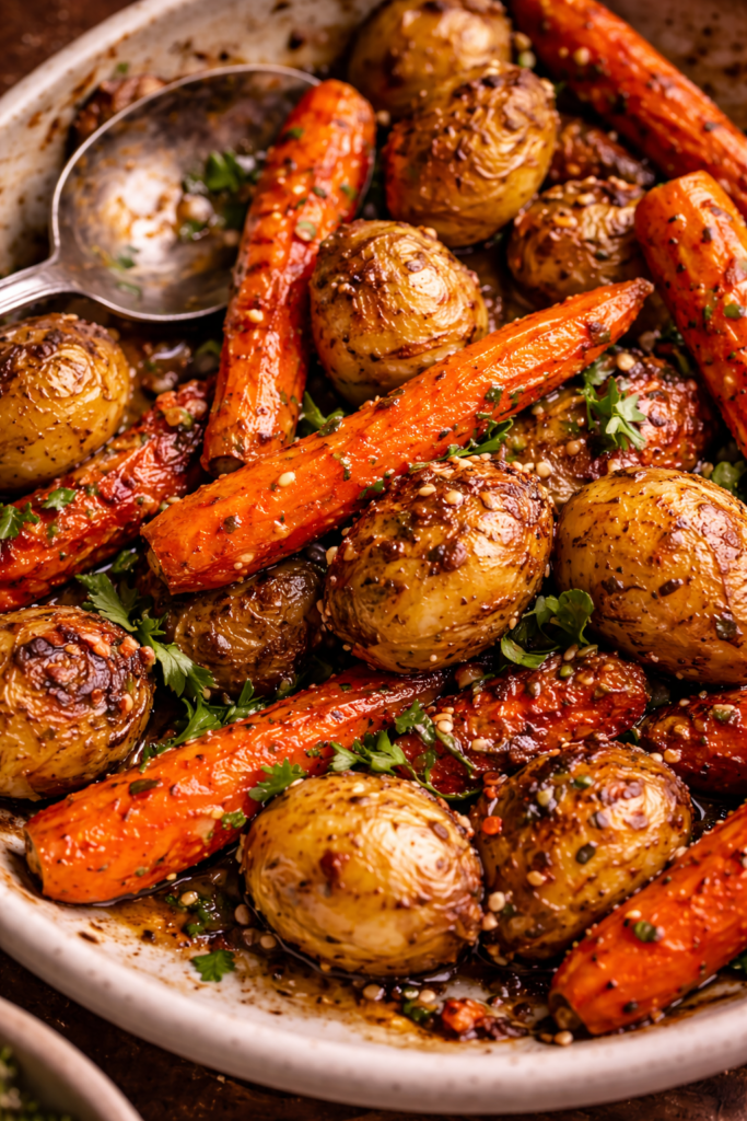 Slow-Roasted Carrots and Potatoes Slow-Roasted Carrots and Potatoes